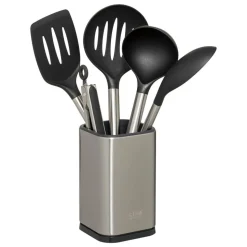 5 FIVE SIMPLY SMART - 5five - 5 ustensiles de cuisine avec pot de rangement en inox