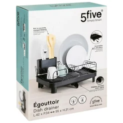 5 FIVE SIMPLY SMART - 5five - égouttoir "boîtes relief 2 - black edition" extensible