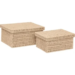 5 FIVE SIMPLY SMART - 5five - lot de 2 boîtes range-documents "kord" en papier tressé