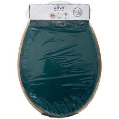 5 FIVE SIMPLY SMART - 5five - abattant wc "modern color" bleu pétrole en bois