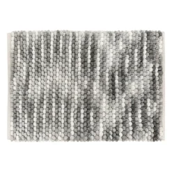 5 FIVE SIMPLY SMART - 5five - tapis de bain boule en coton gris 75x50cm