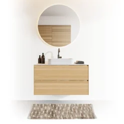 5 FIVE SIMPLY SMART - 5five - tapis de bain boule en coton gris 75x50cm