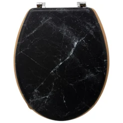 5 FIVE SIMPLY SMART - 5five - abattant wc "léa" noir en bois effet marbre