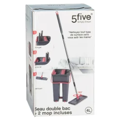 5 FIVE SIMPLY SMART - 5five - seau essoreur avec balai 4l
