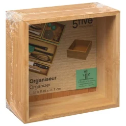 5 FIVE SIMPLY SMART - 5five - organiseur 15x15cm "tidy smart bambou"