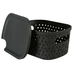 5 FIVE SIMPLY SMART - 5five - panier "tressy" en plastique noir 2,3l