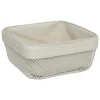 5 FIVE SIMPLY SMART - 5five - corbeille à pain "mayaj" en métal et coton beige 25,5x25,5cm