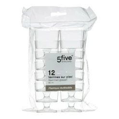 5 FIVE SIMPLY SMART - 5five - 12 verrines carrées sur pieds plastique