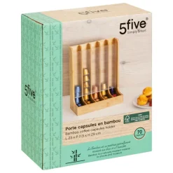 5 FIVE SIMPLY SMART - 5five - porte-capsules en bambou