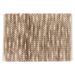 5 FIVE SIMPLY SMART - 5five - tapis de bain boule en coton beige 75x50cm