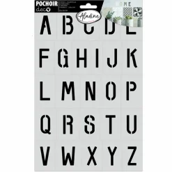 ALADINE - Pochoir de décoration - alphabet - 20 x 30 cm