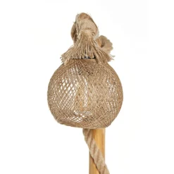 Alex - lampadaire en bois et cordes avec rebord