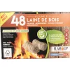 Allume-feux en laines de bois x48 pièces