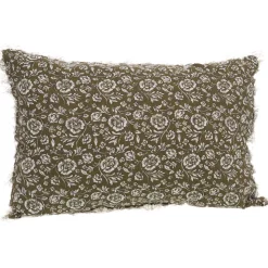 AMADEUS - Coussin en lin à motifs capucine 40 x 60 cm