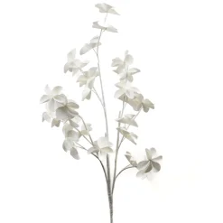 AMADEUS - Tige fleur artificielle Alma, coloris blanc - H.89cm