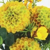 ARCHE DIFFUSION - Bouquet artificiel jaune dahlias, graminées, fleurs H32cm