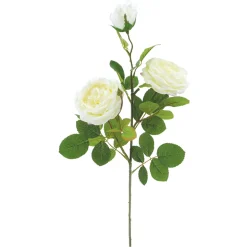 ARCHE DIFFUSION - Fleur artificielle tige de rose coloris blanc H.74cm
