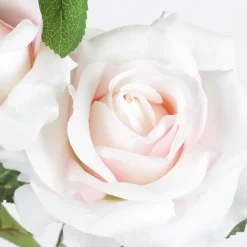 ARCHE DIFFUSION - Fleur artificielle tige de rose coloris rose crème H.76cm