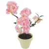 ARCHE DIFFUSION - Fleurs artificielles - roses coloris rose en pot terre cuite H.37