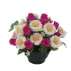 ARCHE DIFFUSION - Fleurs artificielles - coupe florale fuchsia H.29 D.32cm