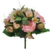 ARCHE DIFFUSION - Fleurs artificielles - bouquet rose de roses et de fleurs H.41cm