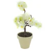 ARCHE DIFFUSION - Fleurs artificielles - cerisier blanc en pot terre cuite H.37 D.19cm