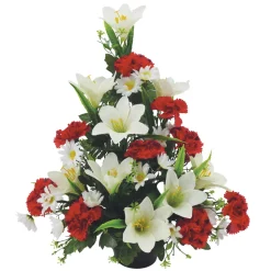 ARCHE DIFFUSION - Fleurs artificielles - coupe florale rouge H.48 D.41cm