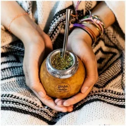 AROMANDISE - 2 calebasses et bombillas pour maté