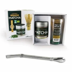 AROMANDISE - Coffret découverte du thé matcha + paille inox avec filtre