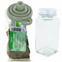 AROMANDISE - Flacon à épices poudreur + entonnoir + origan bio 18 g