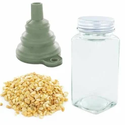 AROMANDISE - Flacon à épices poudreur + entonnoir + ail semoule 40 g