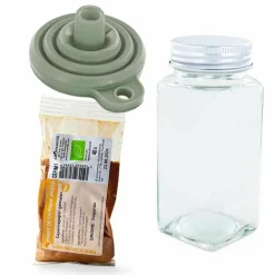 AROMANDISE - Flacon à épices poudreur + entonnoir + piment de cayenne 40 g