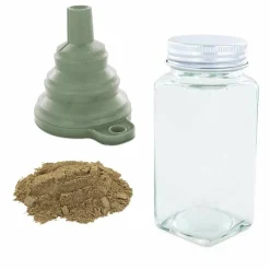 AROMANDISE - Flacon à épices poudreur + entonnoir + poivre noir 50 g