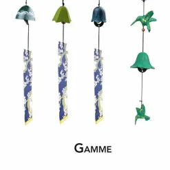 AROMANDISE - Jouet du vent en fonte - campanule vert