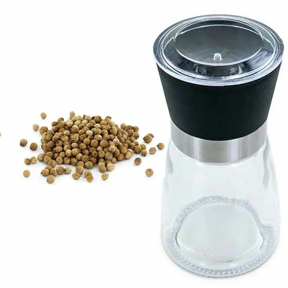 AROMANDISE - Moulin à épices en verre et céramique + coriandre en graine bio