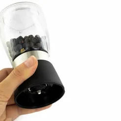 AROMANDISE - Moulin à épices en verre et céramique + poivre noir bio