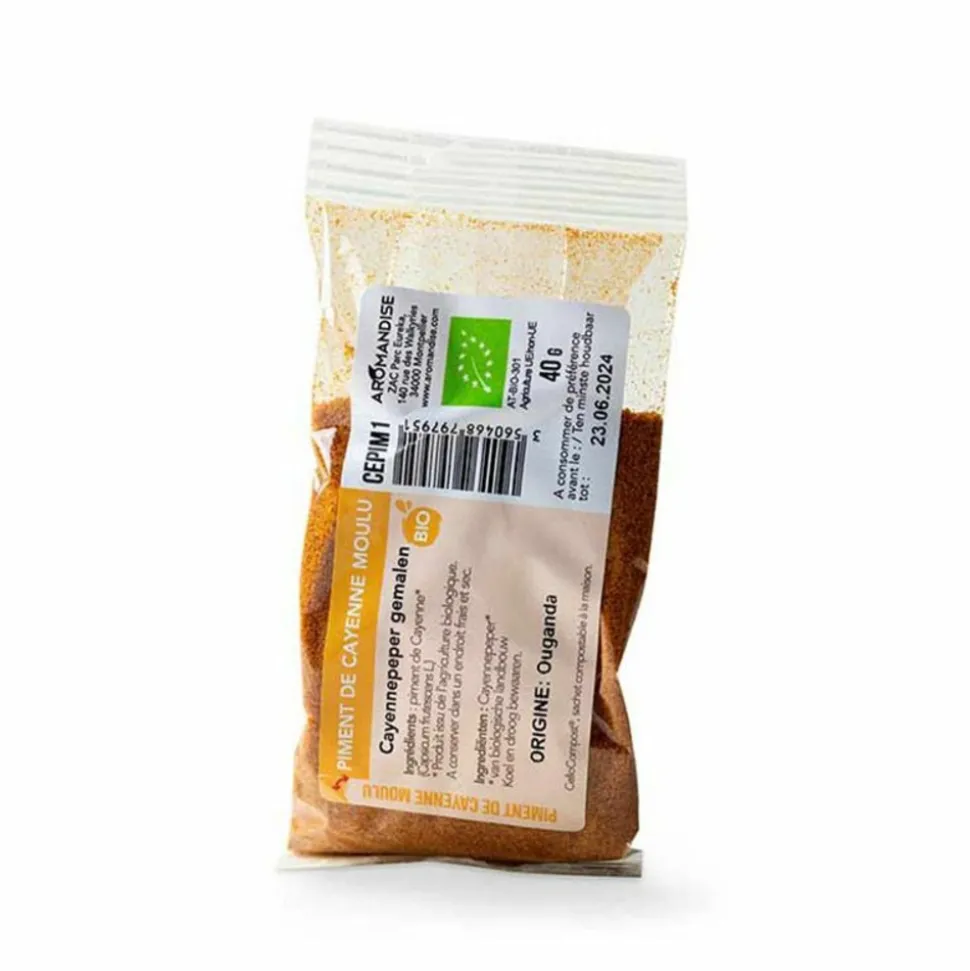 AROMANDISE - Piment cayenne moulu bio - 40 g