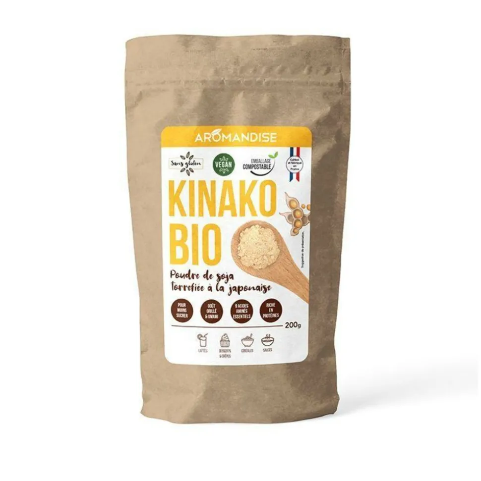 AROMANDISE - Poudre de soja torréfié kinako 200 g