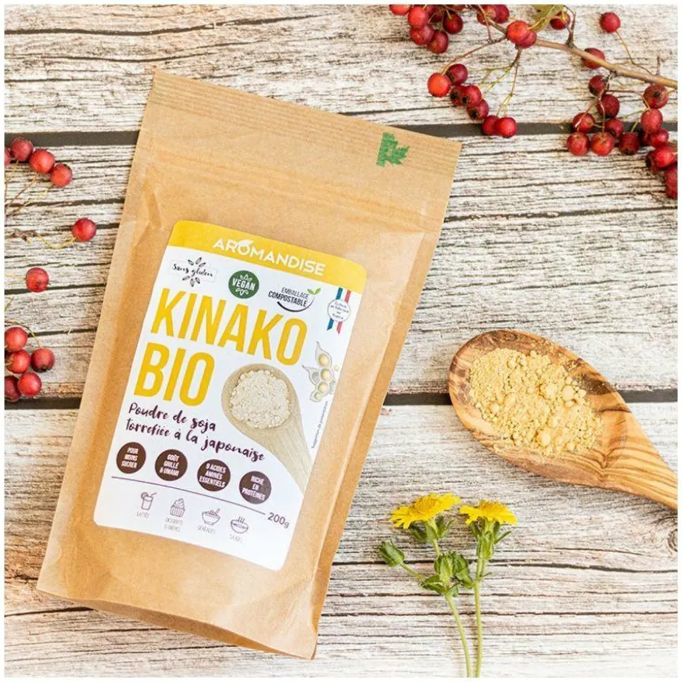 AROMANDISE - Poudre de soja torréfié kinako 200 g