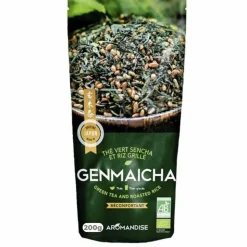 AROMANDISE - Thé vert bio et riz complet genmaicha 200 g
