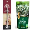 AROMANDISE - Thé vert bio japonais sencha earl grey 85 g + paille en inox avec filtre intégré