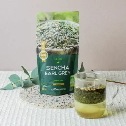 AROMANDISE - Thé vert bio japonais sencha earl grey 85 g