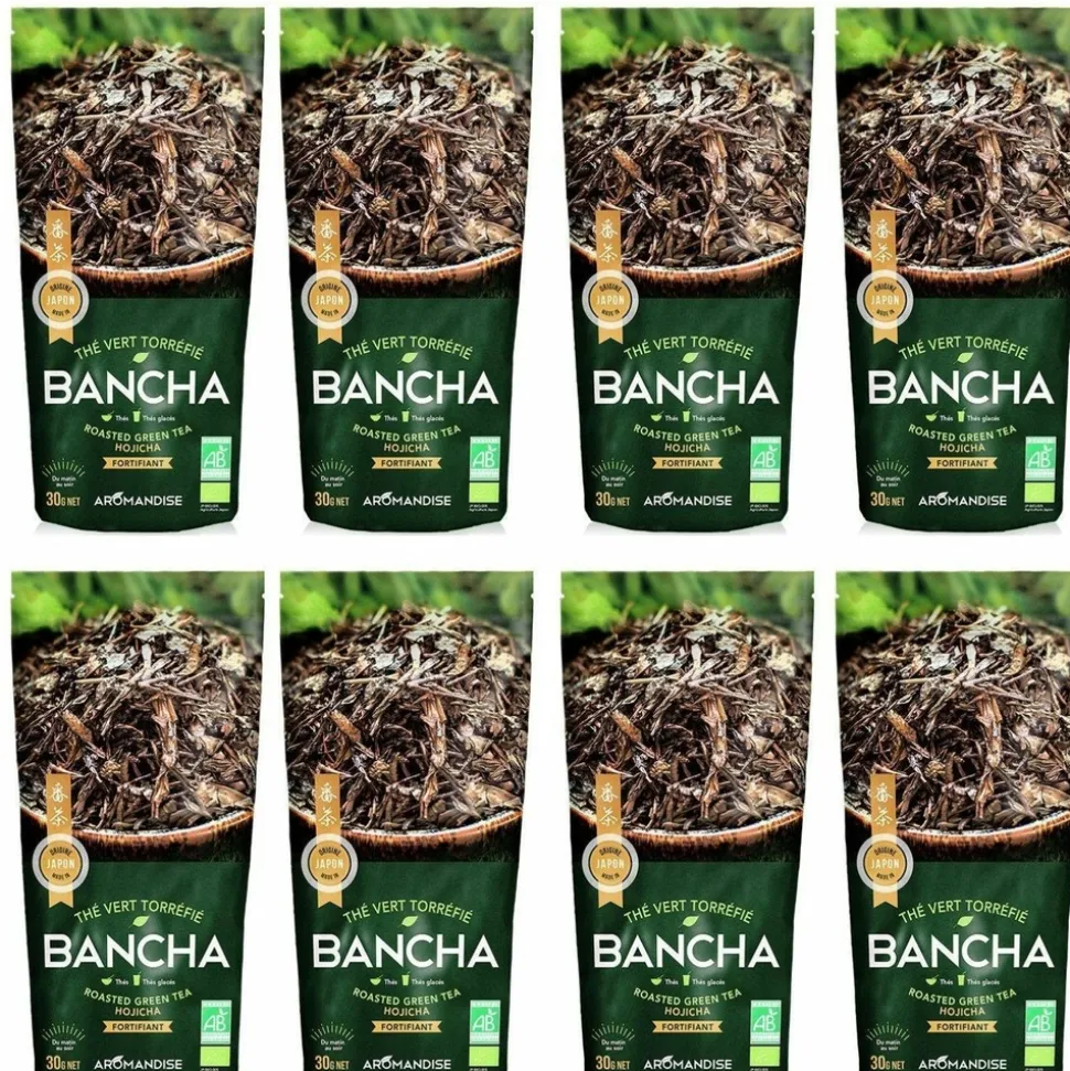 AROMANDISE - Thé vert bio japonais bancha hojicha 240 g