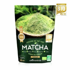 AROMANDISE - Thé vert bio matcha en poudre 150 g