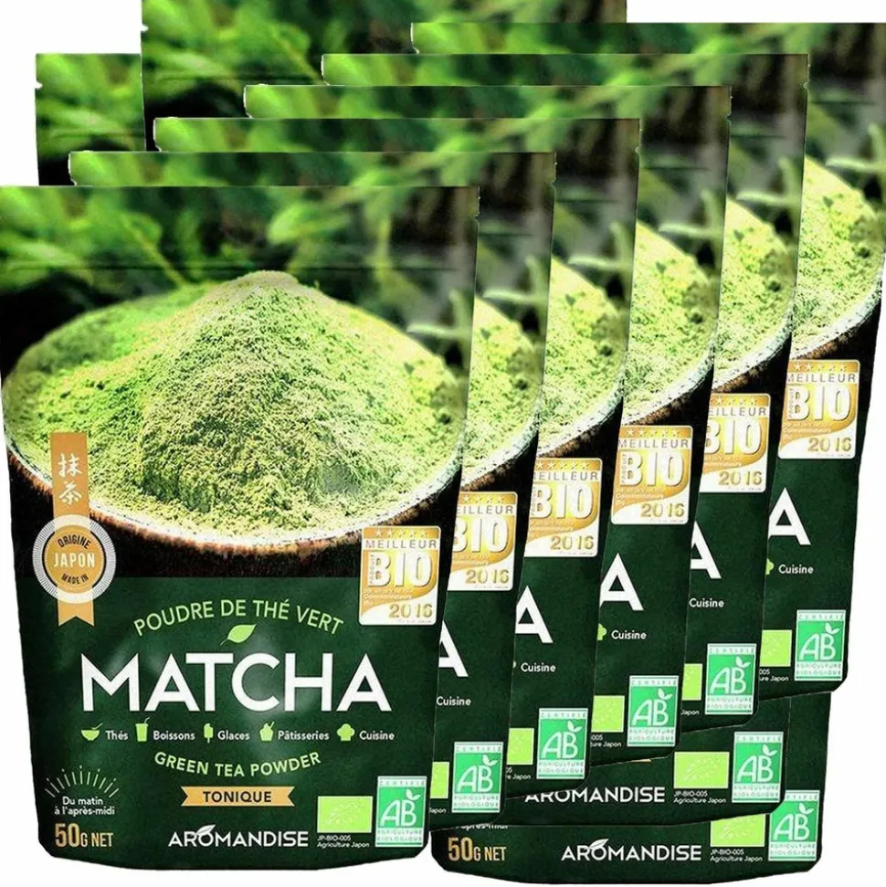 AROMANDISE - Thé vert bio matcha en poudre 500 g