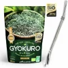 AROMANDISE - Thé vert gyokuro 50 g + paille inox avec filtre