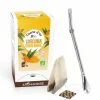 AROMANDISE - Tisane d'or bio curcuma gingembre 20 sachets + paille inox avec filtre