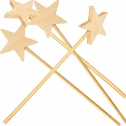 ARTEMIO - 4 baguettes magiques en bois 23 cm