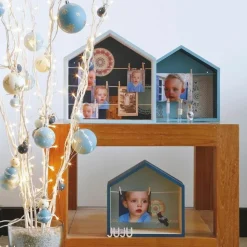 ARTEMIO - 2 blocs de 3 étagères maison en bois