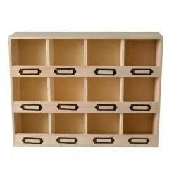 ARTEMIO - 3 casiers de rangement en bois 12 emplacements